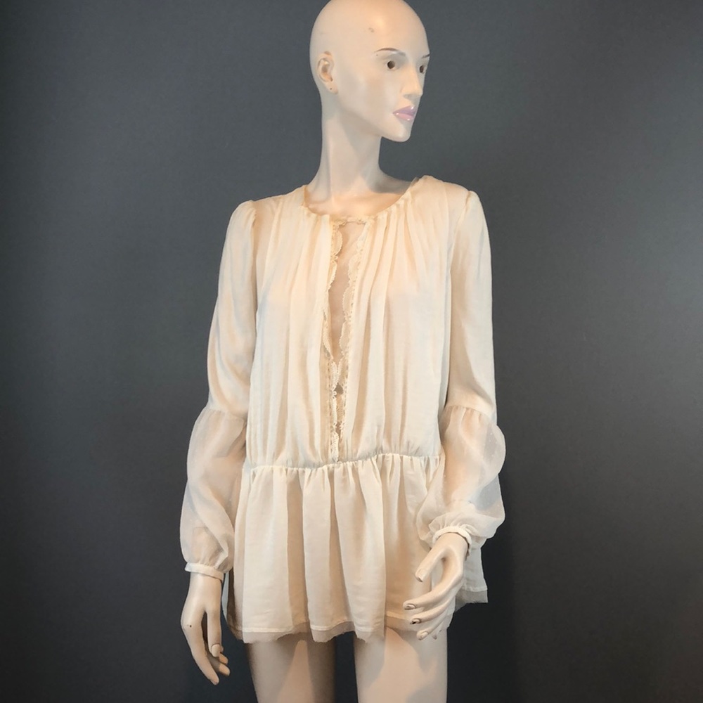 NWT Free People Romantic Ivory Top XS - Picture 2 of 8